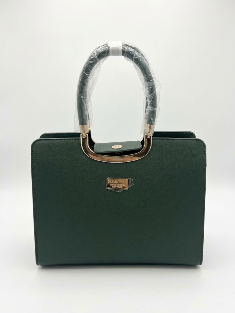 Badgley Mischka New York Handbag Green Large 10"x12"x5" Tote Purse New with Tags